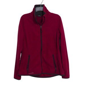 Eddie Bauer Full Zip Jacket Zipper Magenta Purple